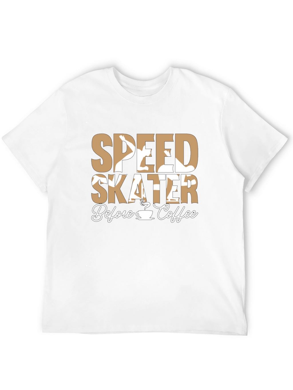 Speed Skater Before Coffee Graphic T-Shirt