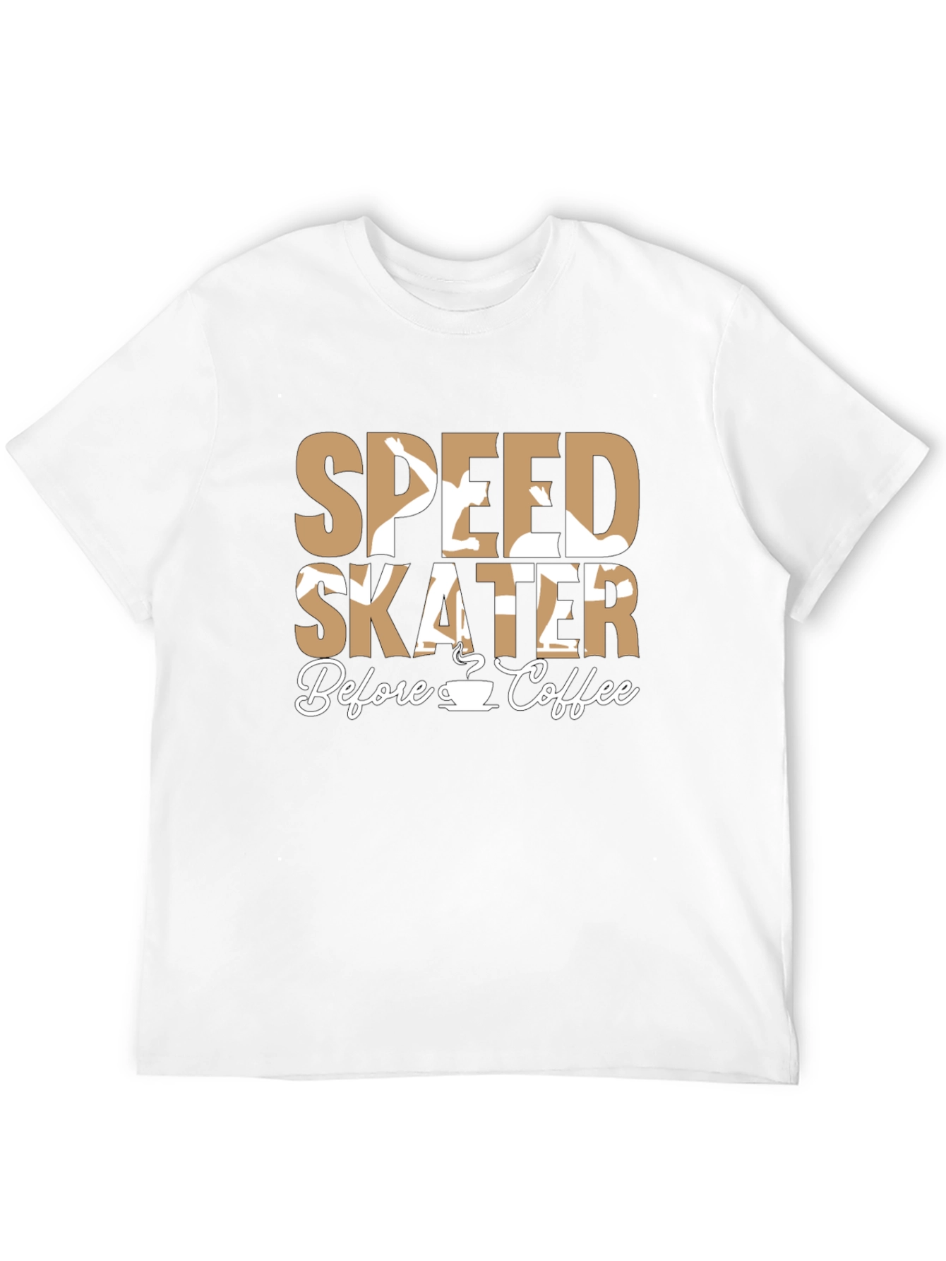 Speed Skater Before Coffee Graphic T-Shirt