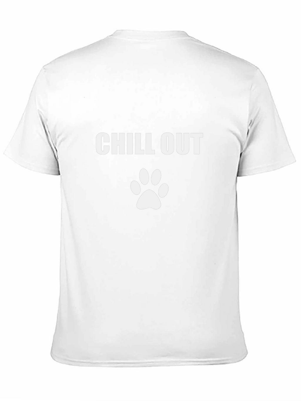 Chill Out Dog Paw Print Black T-Shirt