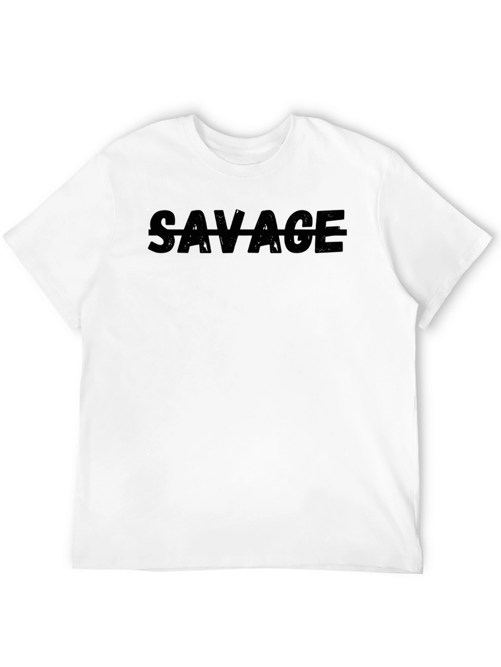 Savage Graphic Print Crew Neck Short Sleeve T-Shirt