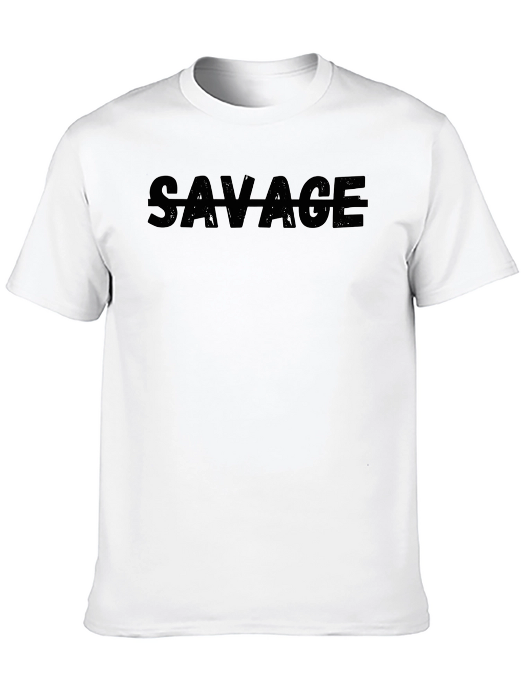 Savage Graphic Print Crew Neck Short Sleeve T-Shirt