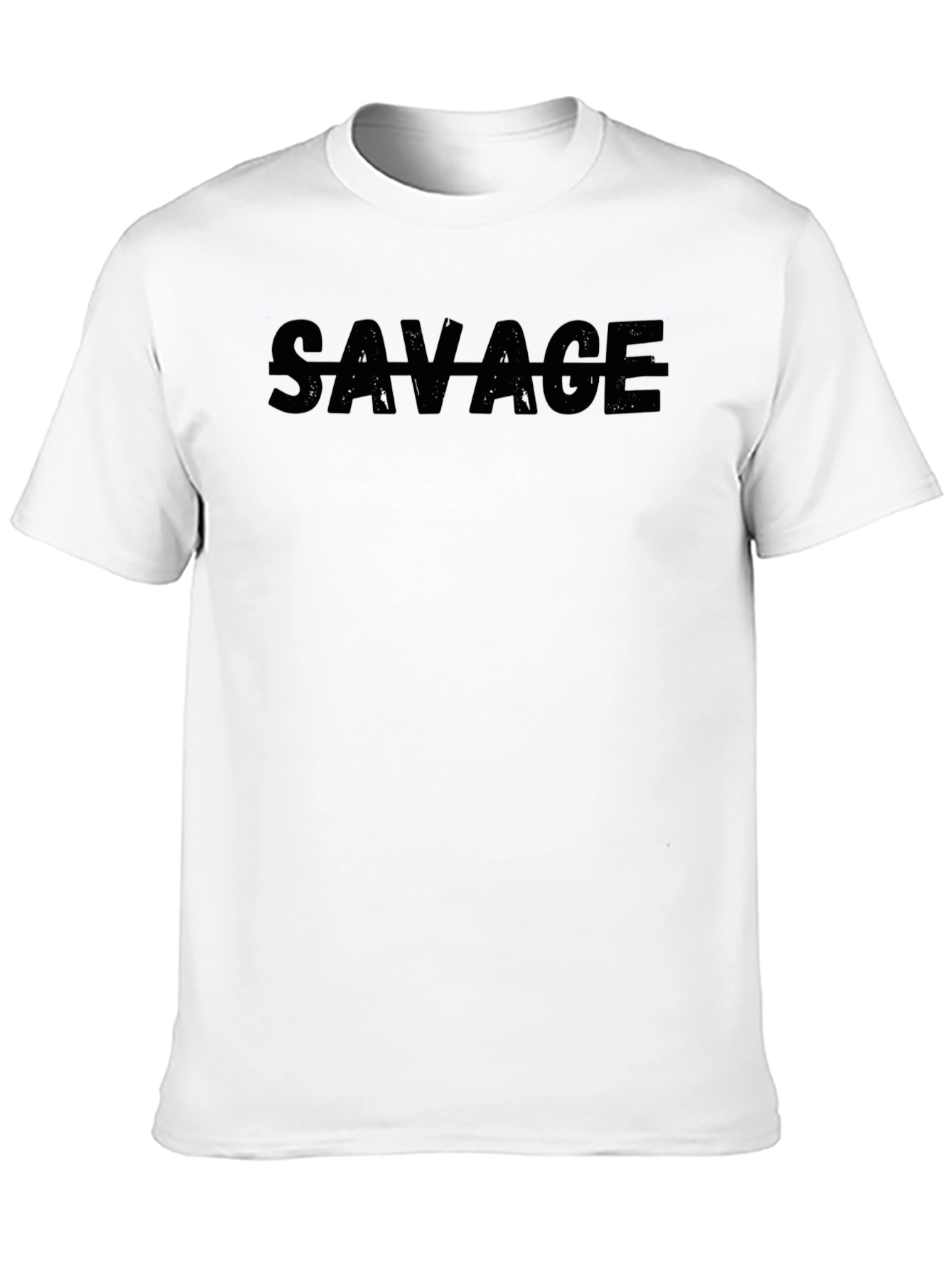 Savage Graphic Print Crew Neck Short Sleeve T-Shirt
