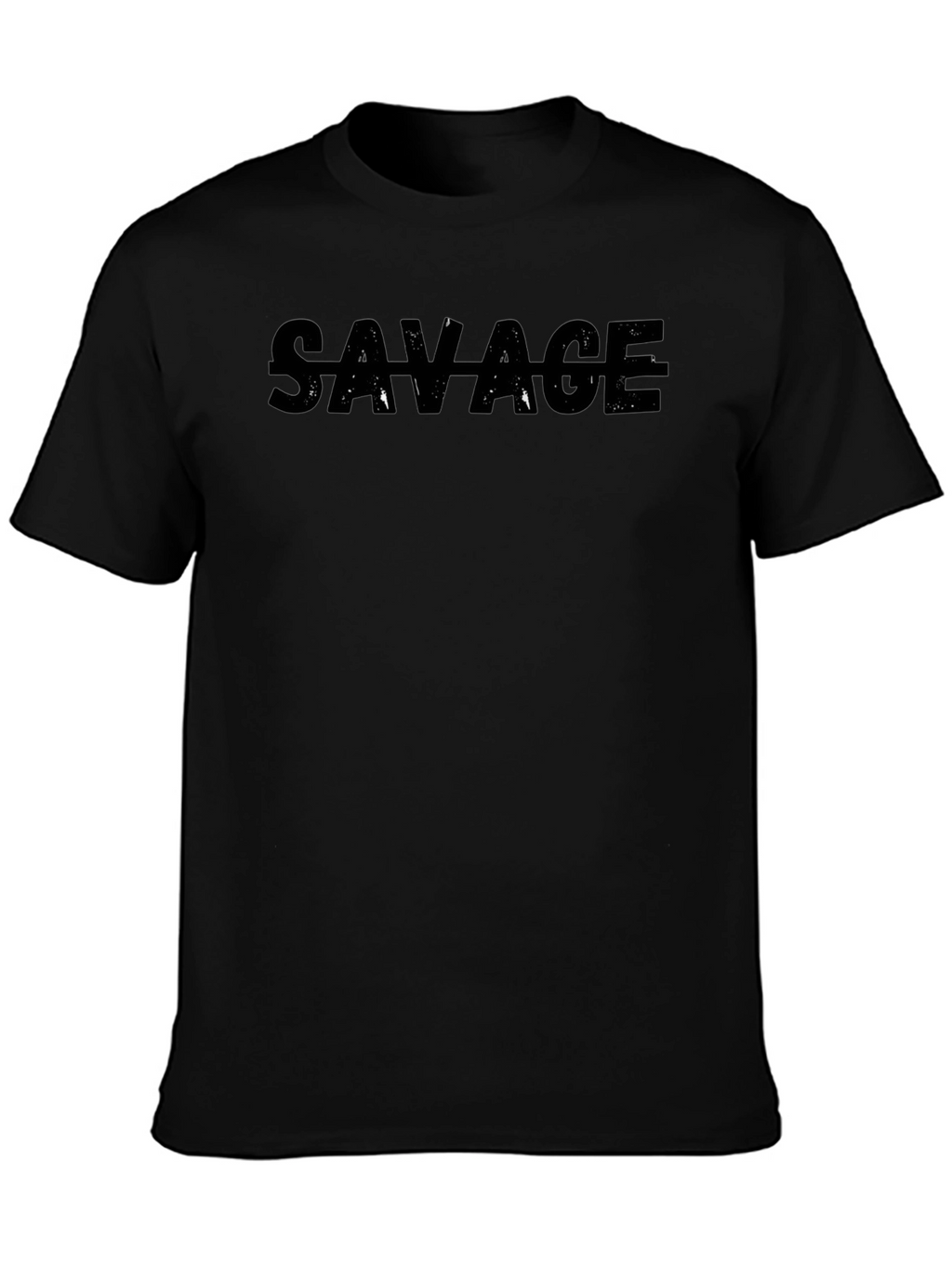 Savage Graphic Print Crew Neck Short Sleeve T-Shirt