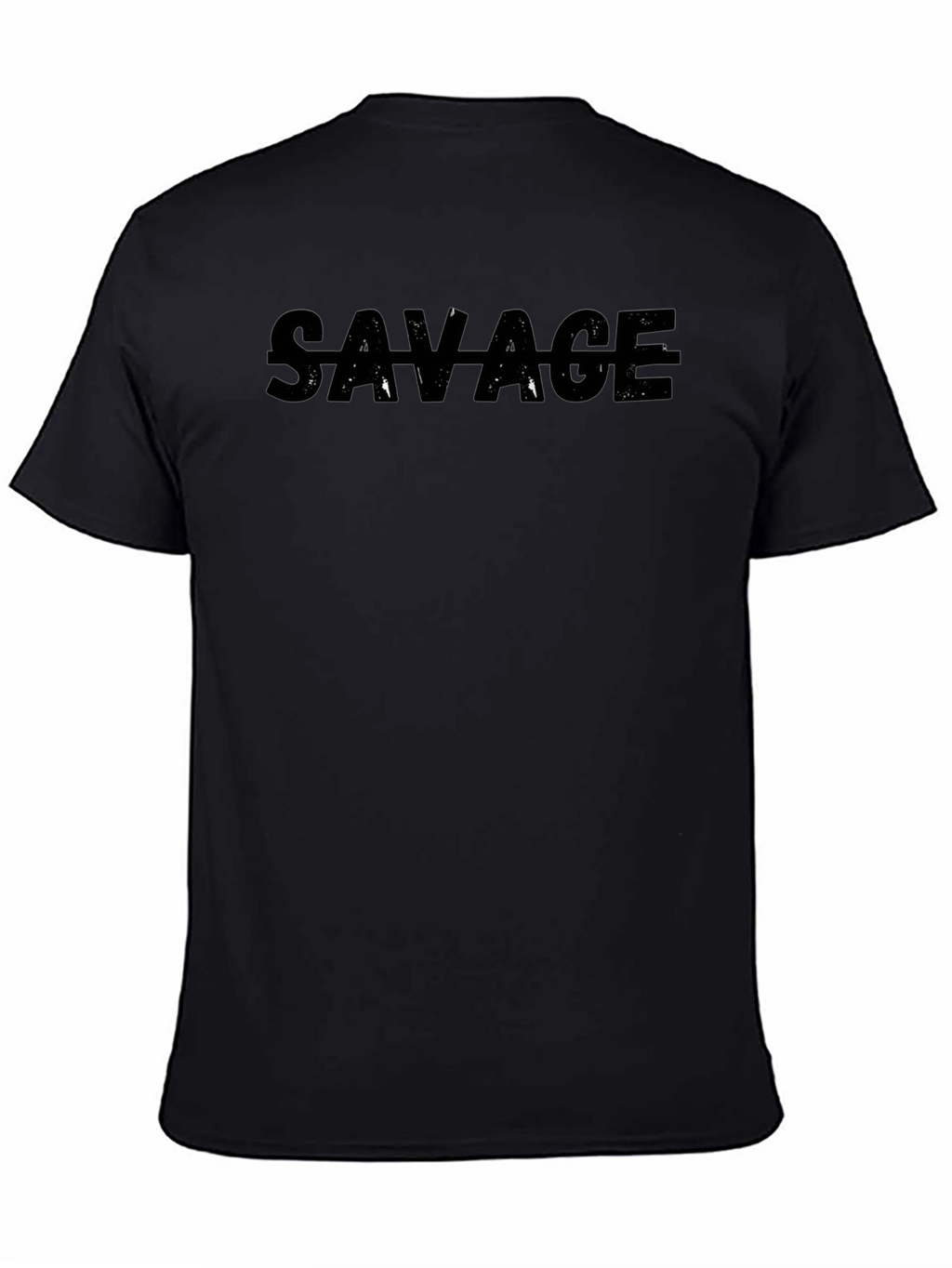 Savage Graphic Print Crew Neck Short Sleeve T-Shirt
