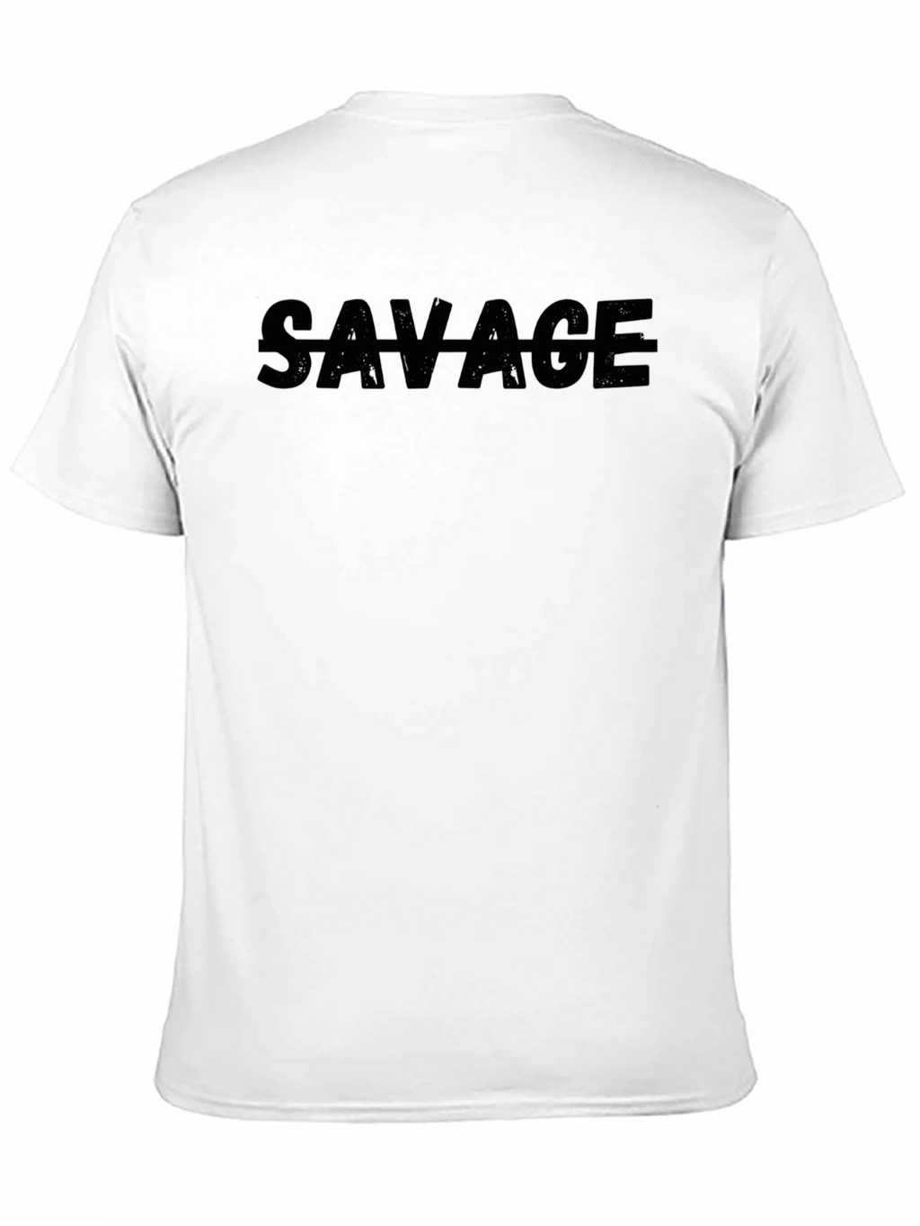 Savage Graphic Print Crew Neck Short Sleeve T-Shirt