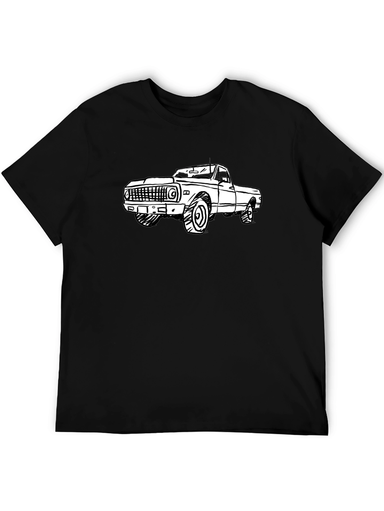 Vintage Truck Graphic Tee - Classic Black Shirt
