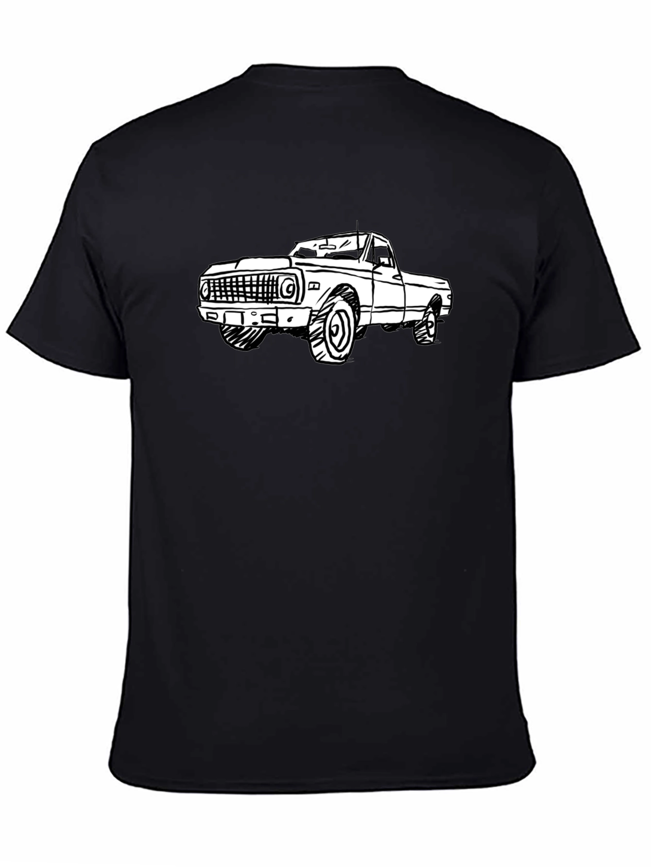 Vintage Truck Graphic Tee - Classic Black Shirt