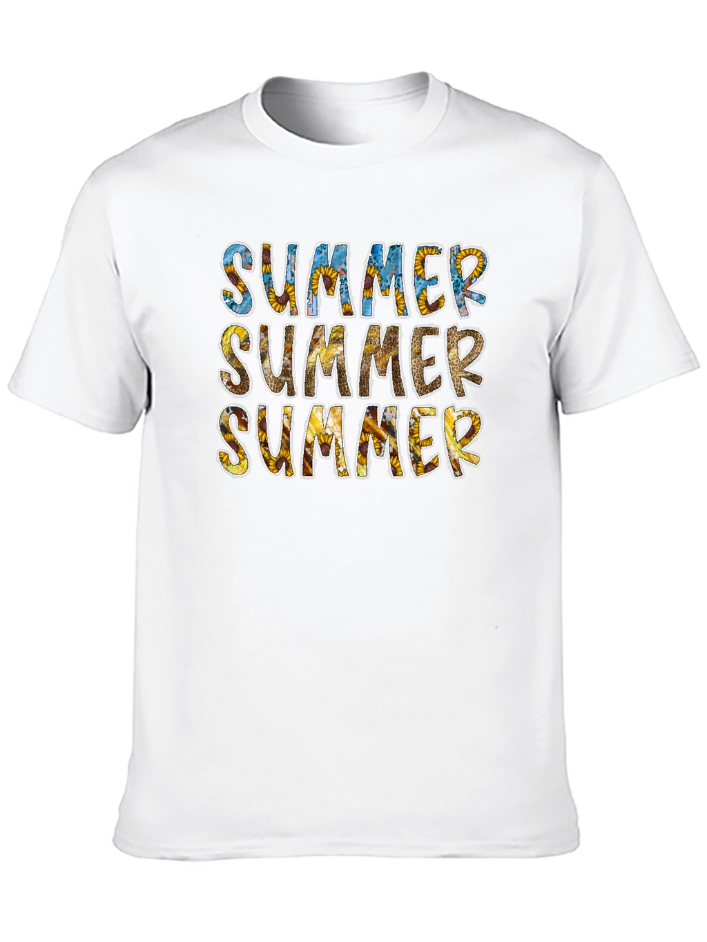 Sunflower Summer Graphic Tee - Black Cotton T-Shirt