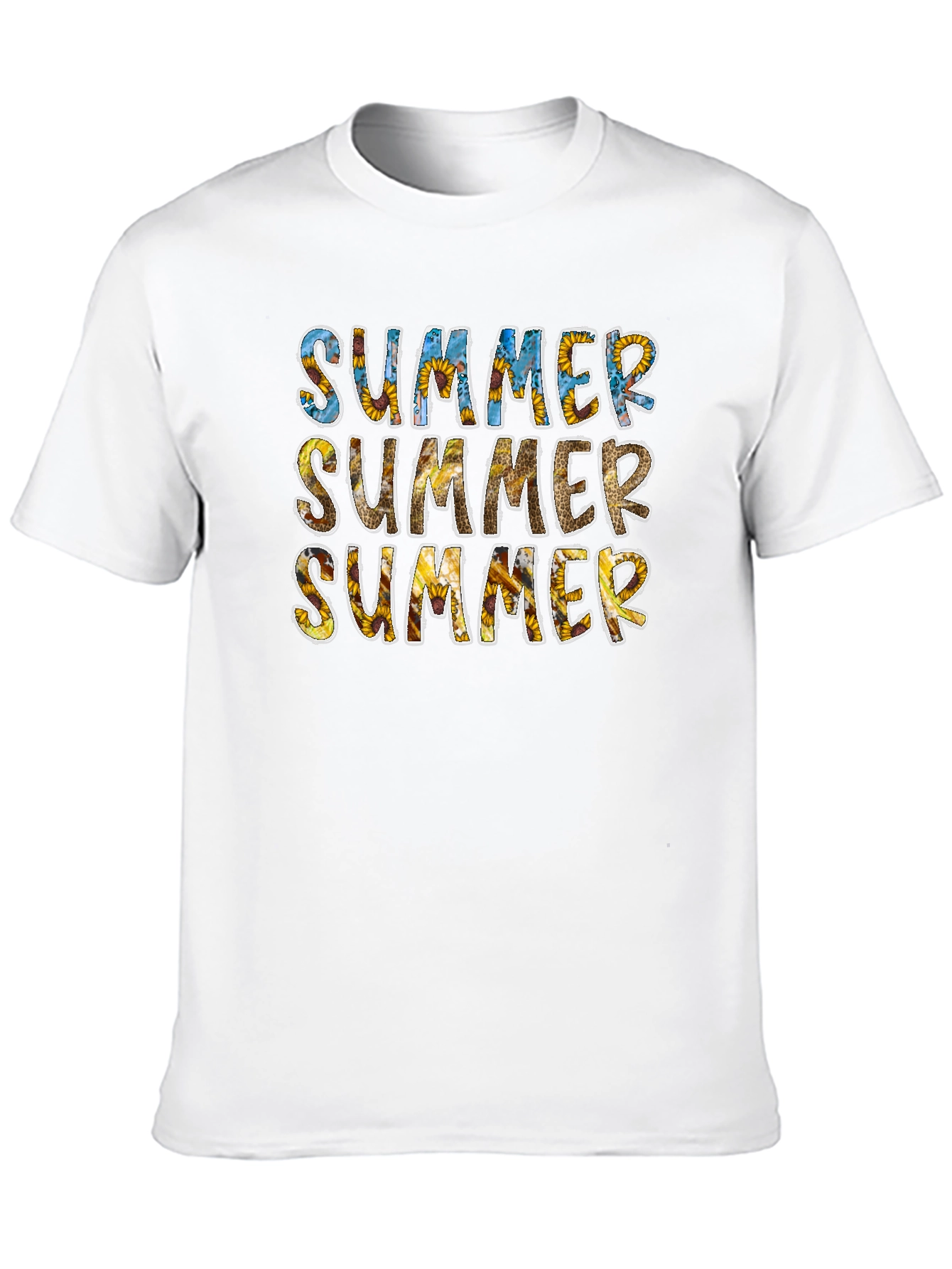 Sunflower Summer Graphic Tee - Black Cotton T-Shirt