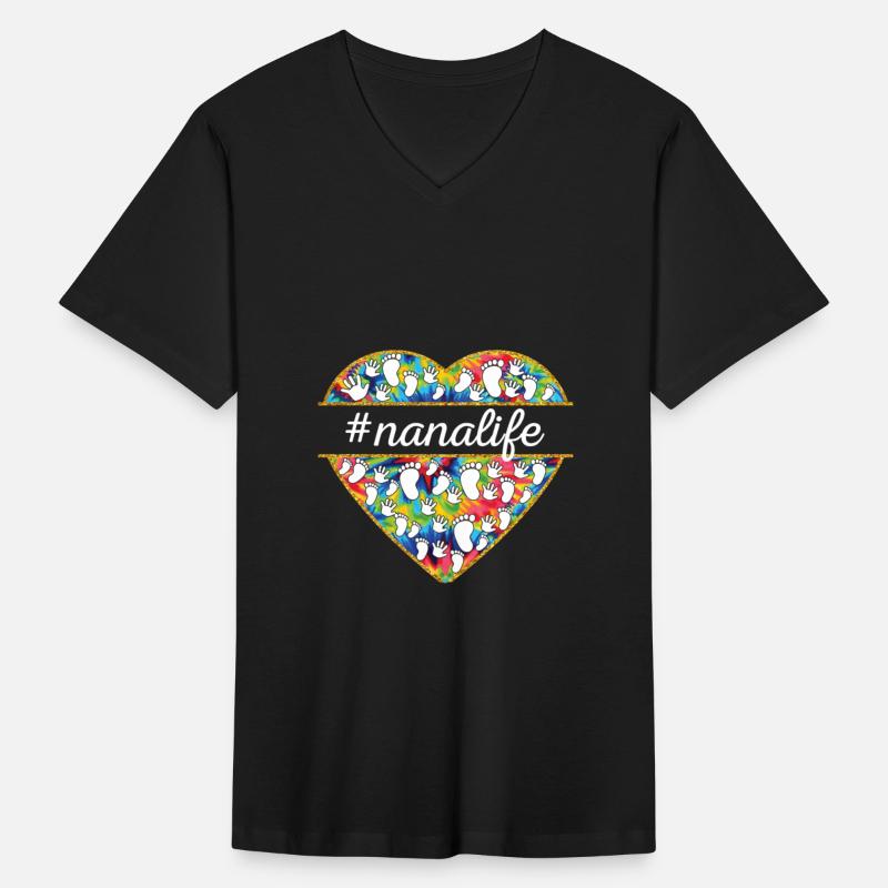 Nana Life Cute Heart Child Footprints Handprints