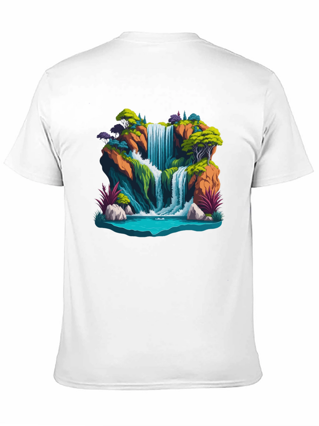 Waterfall Graphic Tee - Nature Scene Shirt