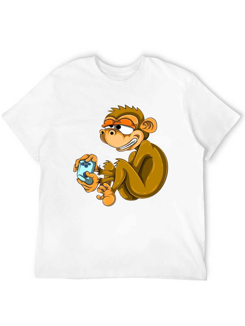 Funny Monkey Graphic Tee - Black Cotton T-Shirt