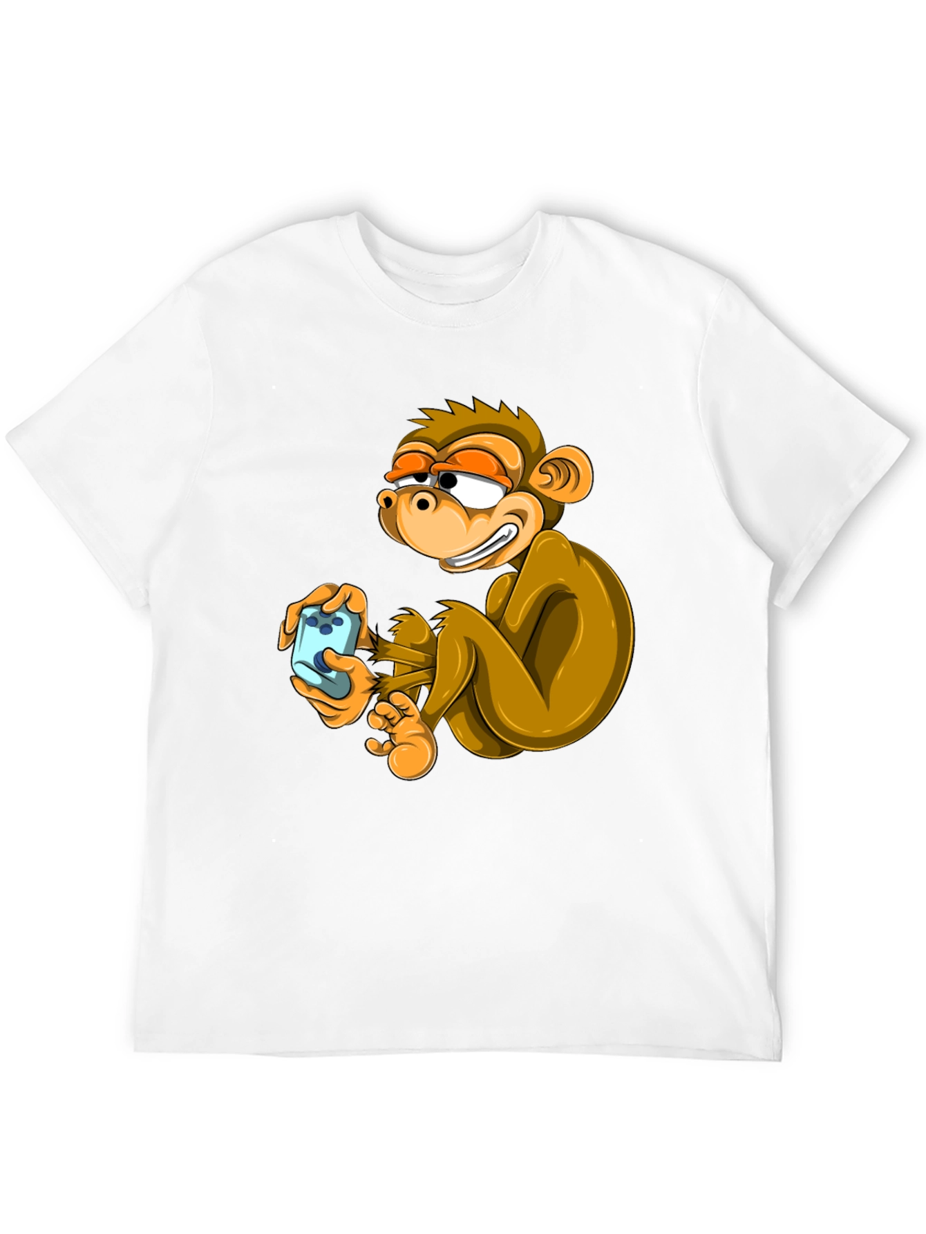 Funny Monkey Graphic Tee - Black Cotton T-Shirt
