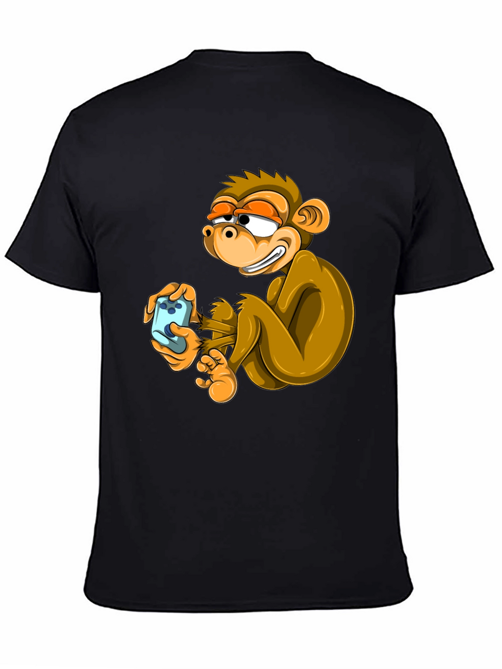 Funny Monkey Graphic Tee - Black Cotton T-Shirt