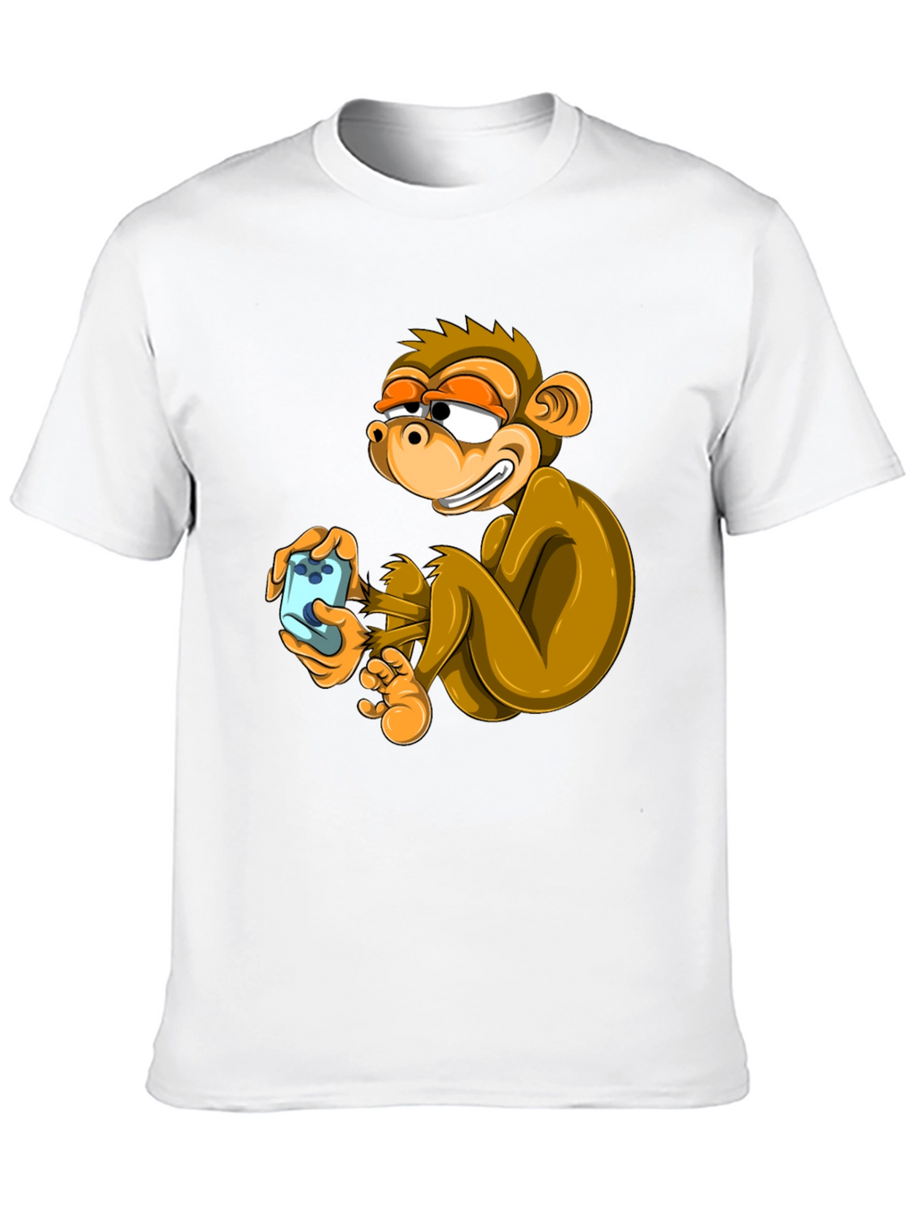 Funny Monkey Graphic Tee - Black Cotton T-Shirt