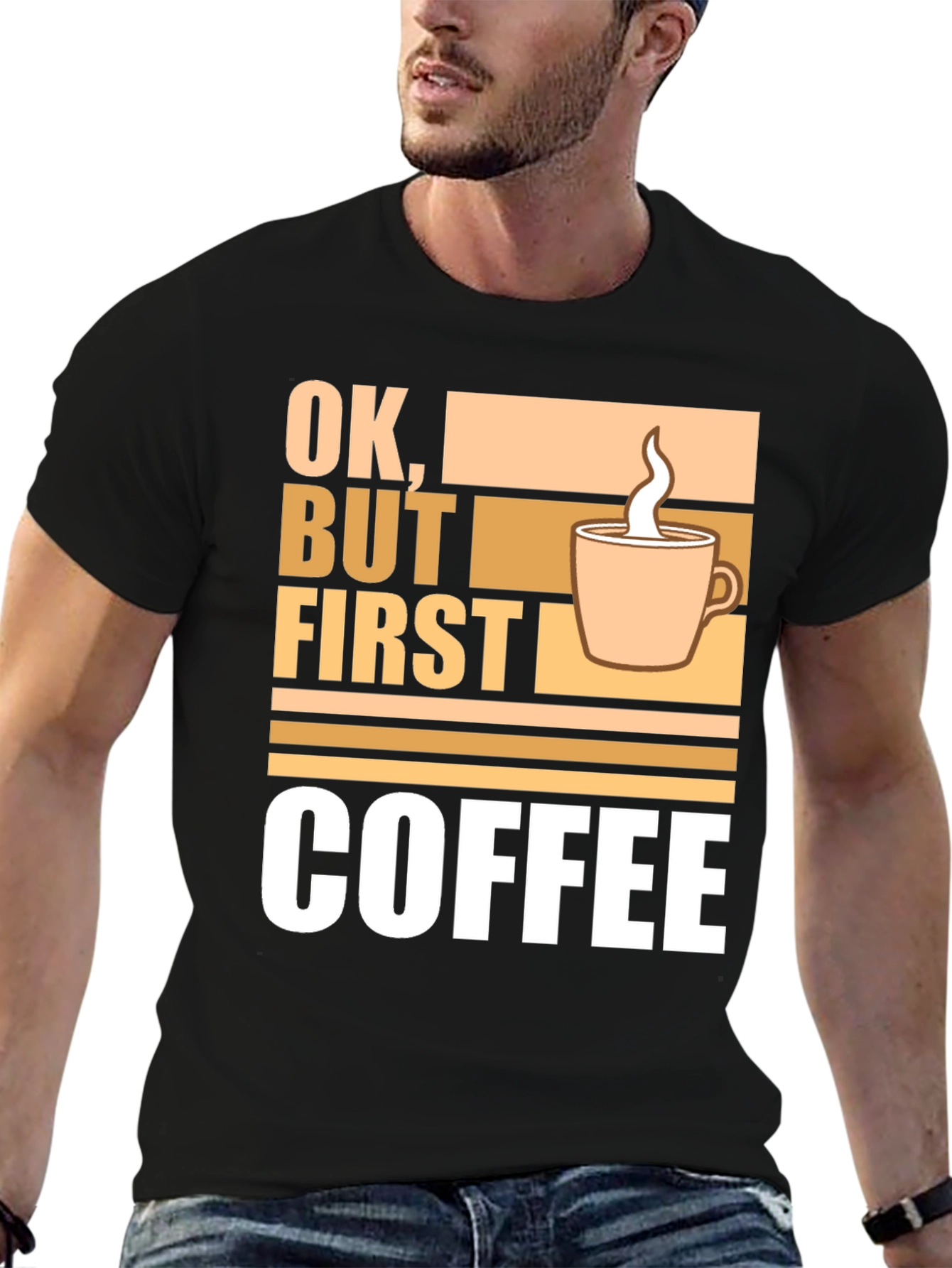 Ok But First Coffee Graphic Tee - Casual Style