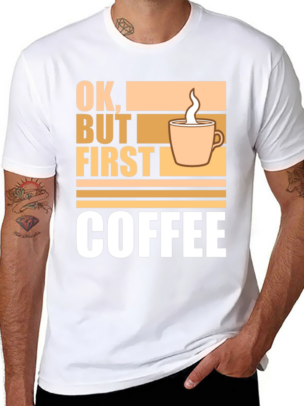 Ok But First Coffee Graphic Tee - Casual Style