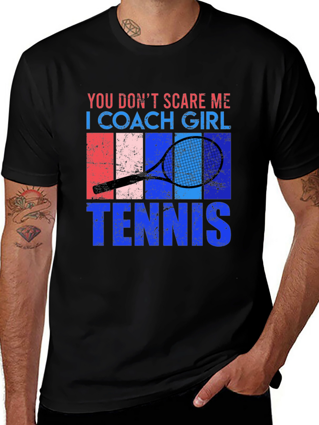 You Dont Scare Me Tennis Coach Girl T-Shirt