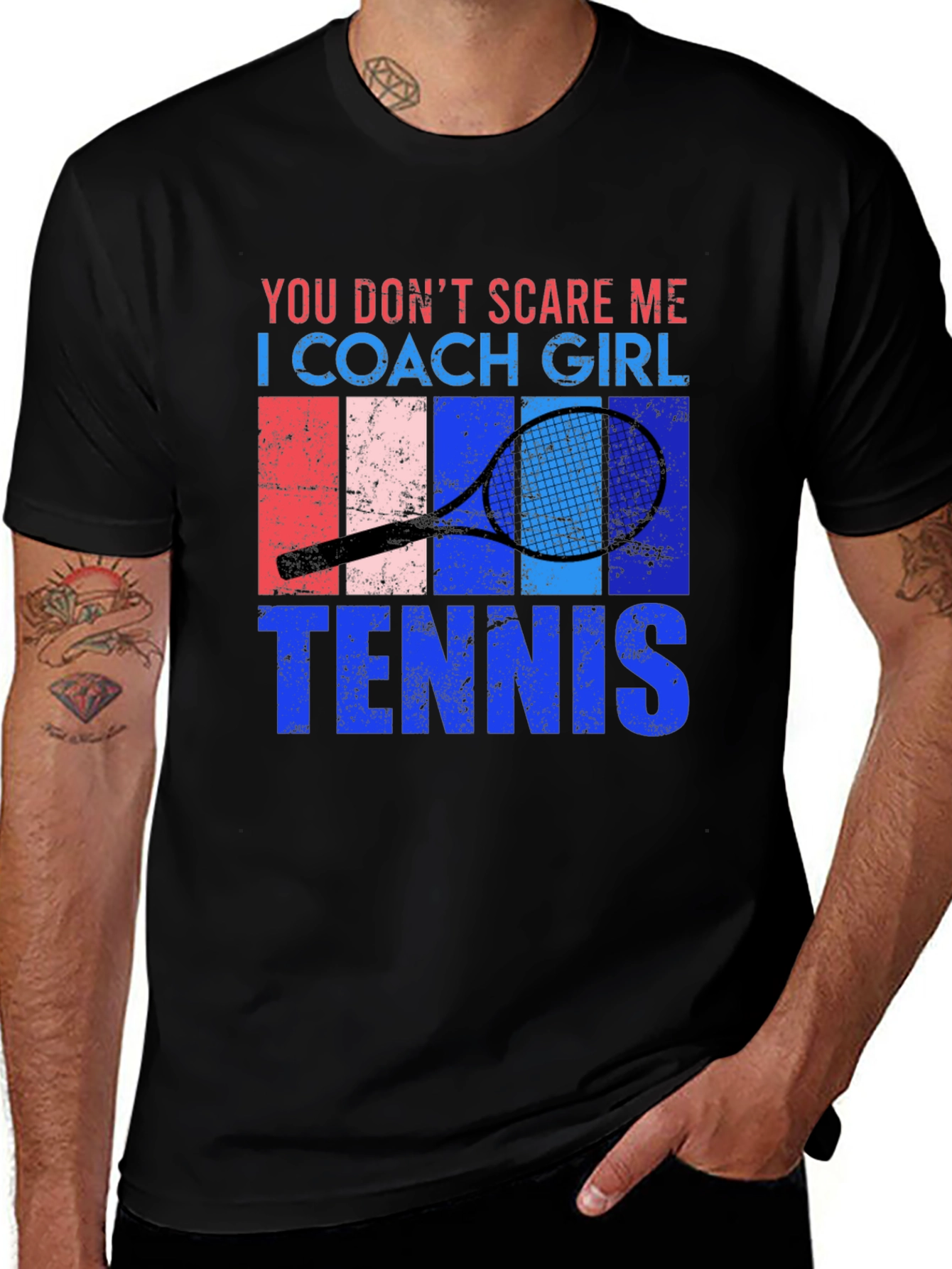 You Dont Scare Me Tennis Coach Girl T-Shirt