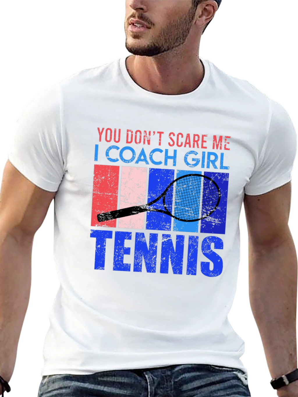 You Dont Scare Me Tennis Coach Girl T-Shirt