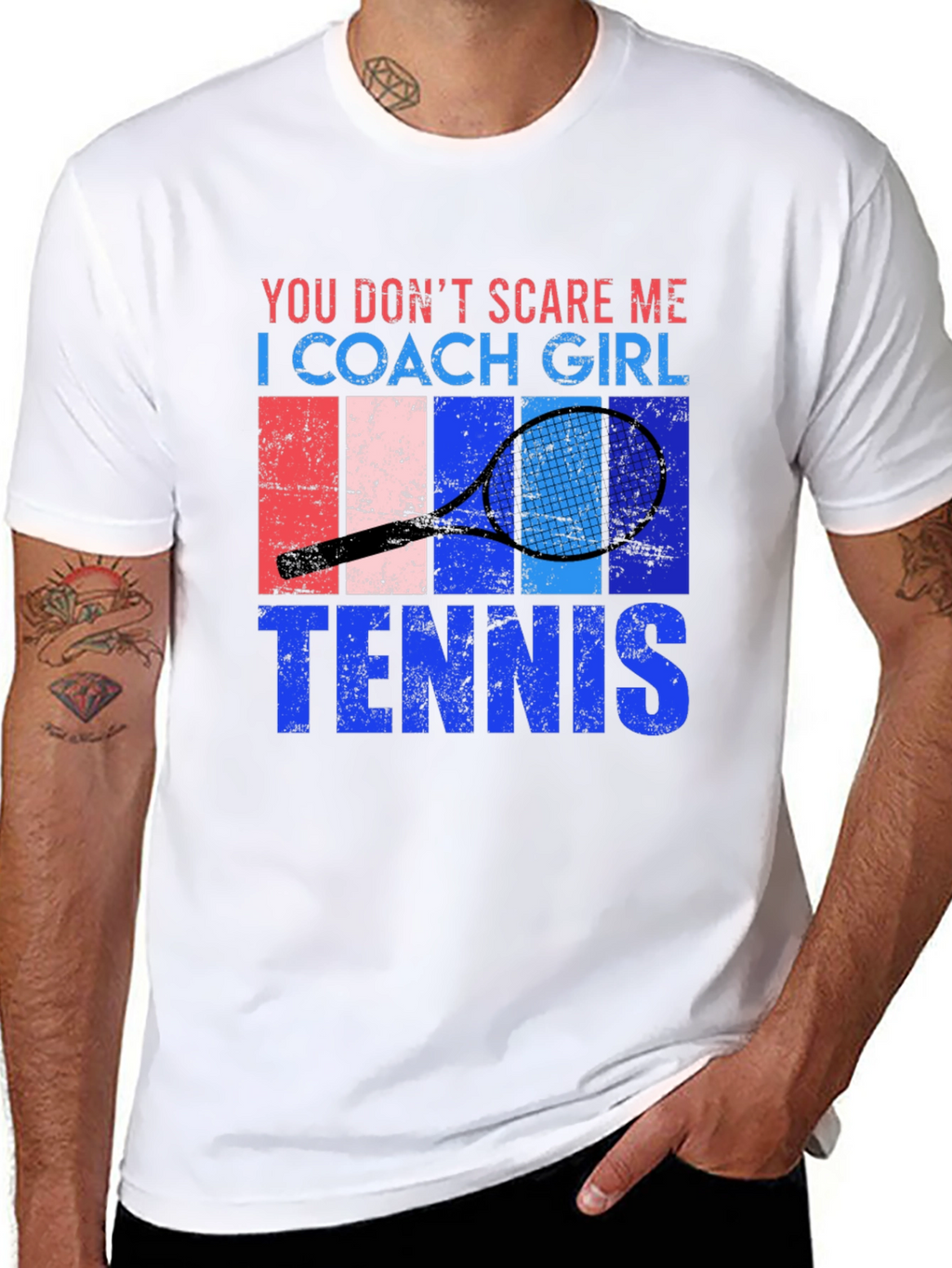 You Dont Scare Me Tennis Coach Girl T-Shirt