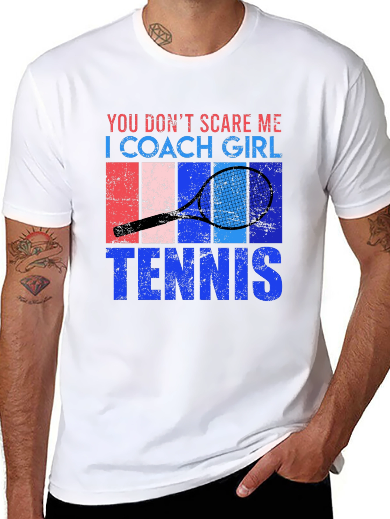 You Dont Scare Me Tennis Coach Girl T-Shirt