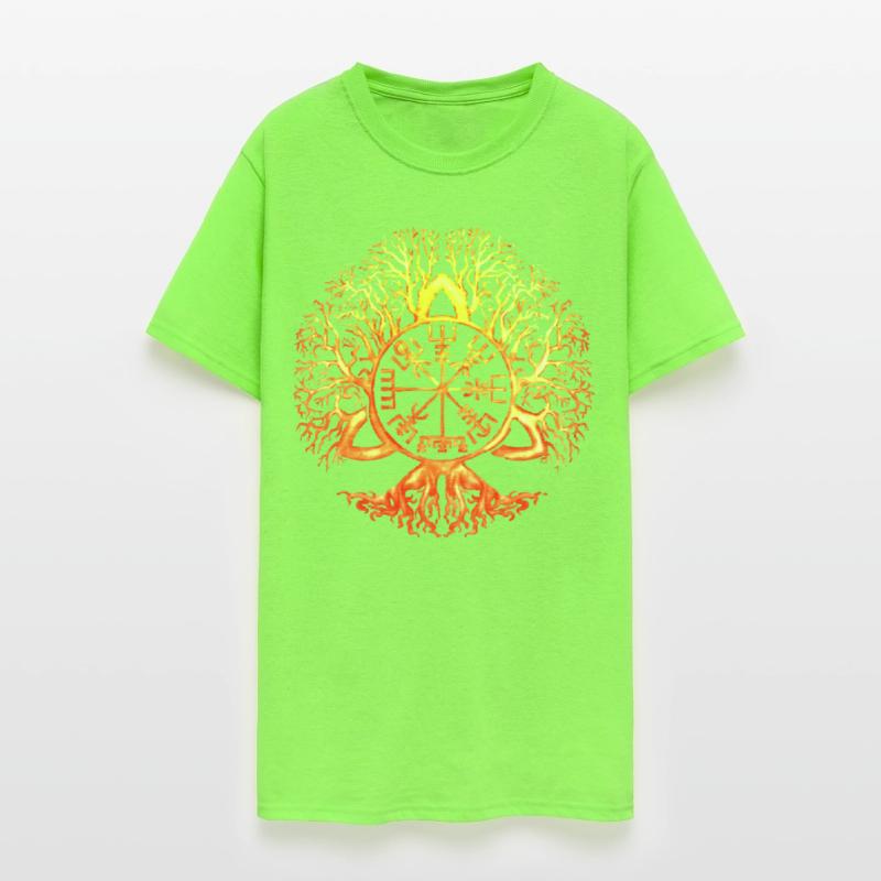 Norse Tree of Life with Valknut & Vegvisir