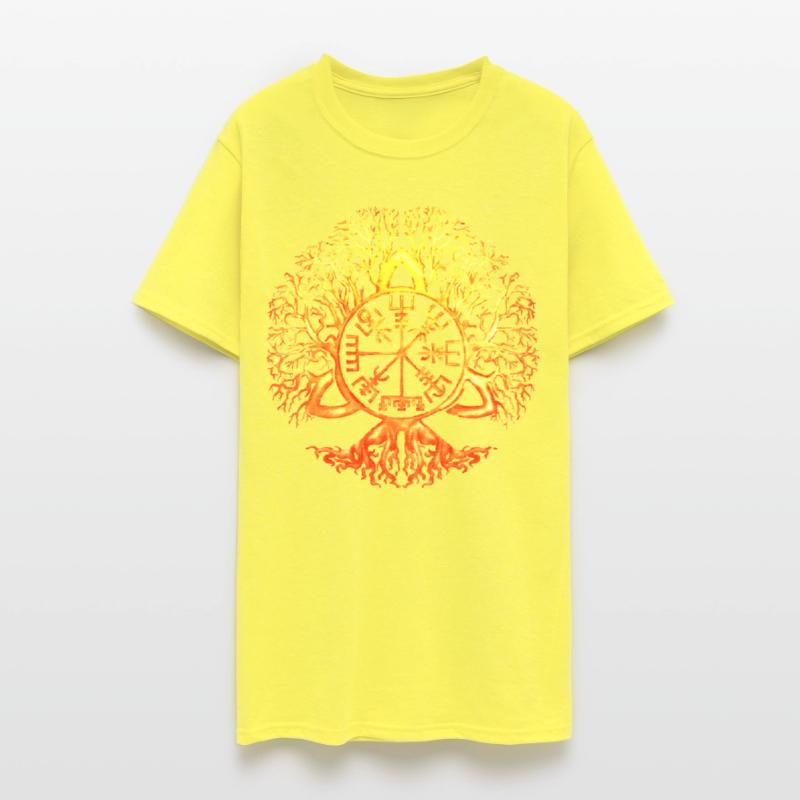 Norse Tree of Life with Valknut & Vegvisir