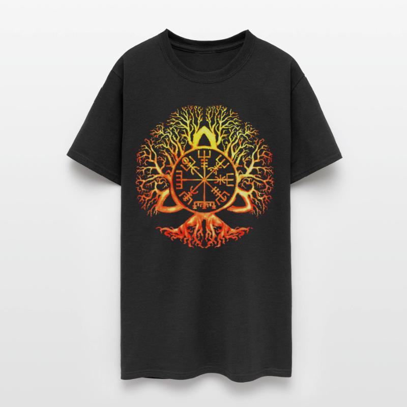 Norse Tree of Life with Valknut & Vegvisir