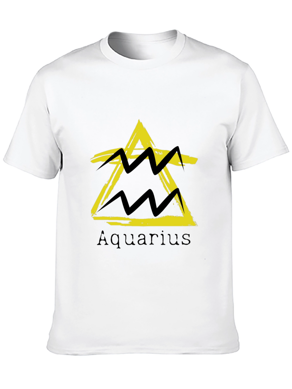 Aquarius Zodiac Sign Black T-Shirt
