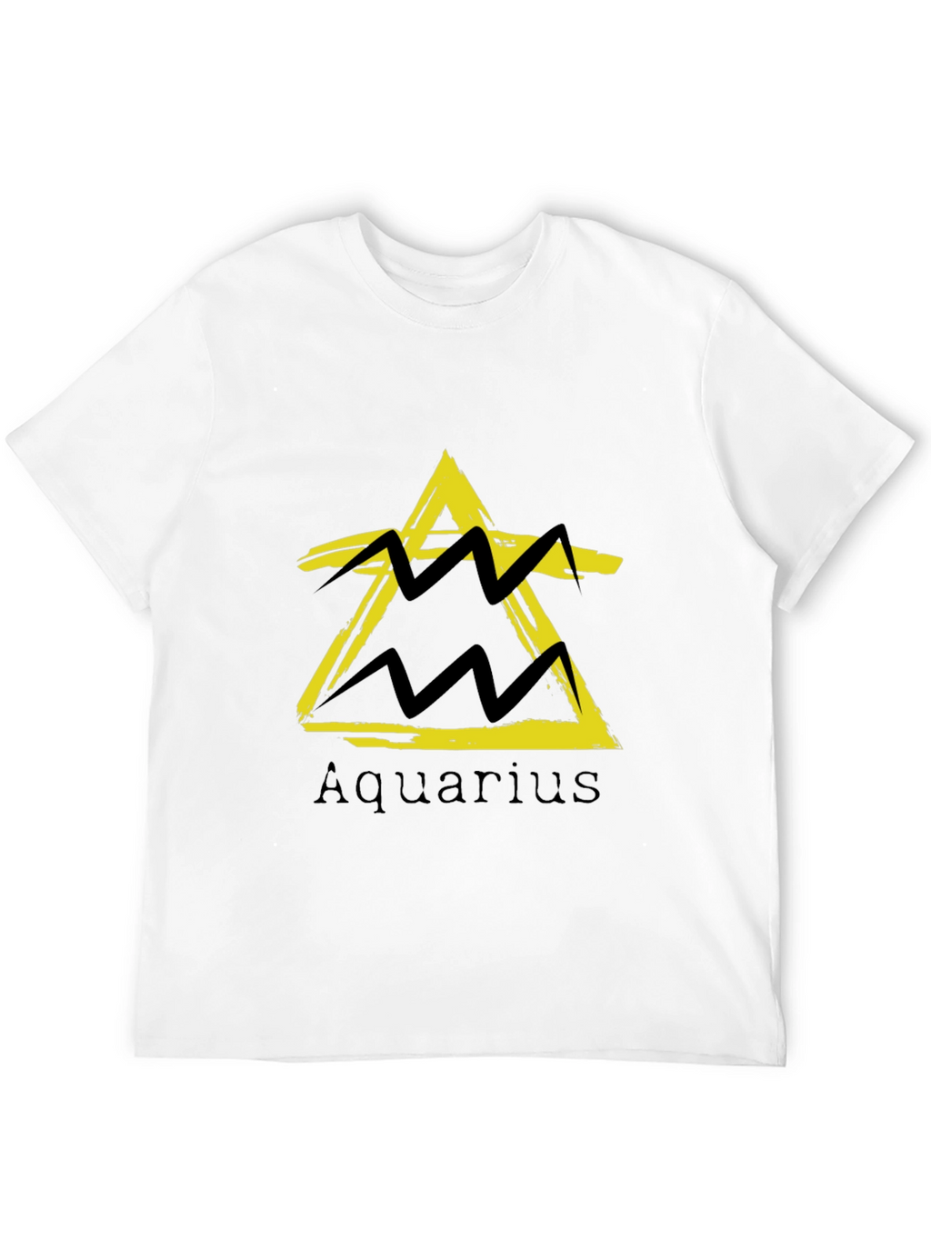 Aquarius Zodiac Sign Black T-Shirt