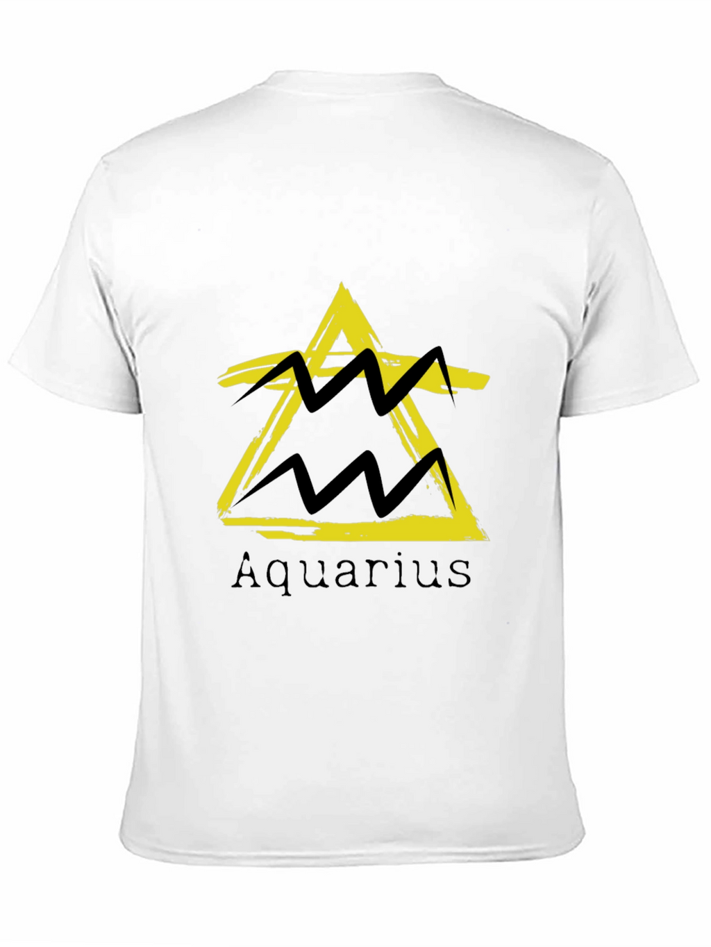 Aquarius Zodiac Sign Black T-Shirt