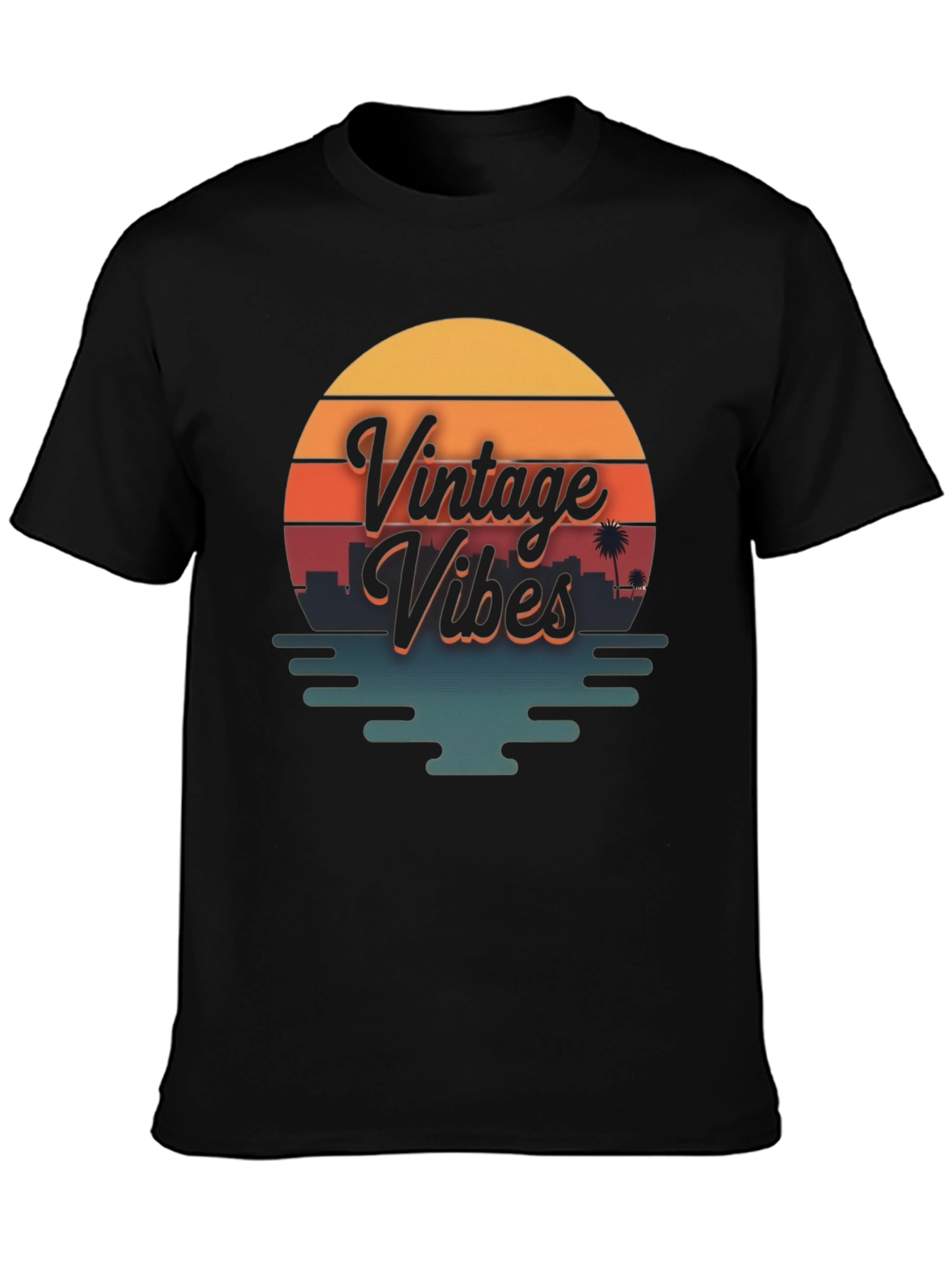 Vintage Vibes Graphic T-Shirt - Retro Sunset Design