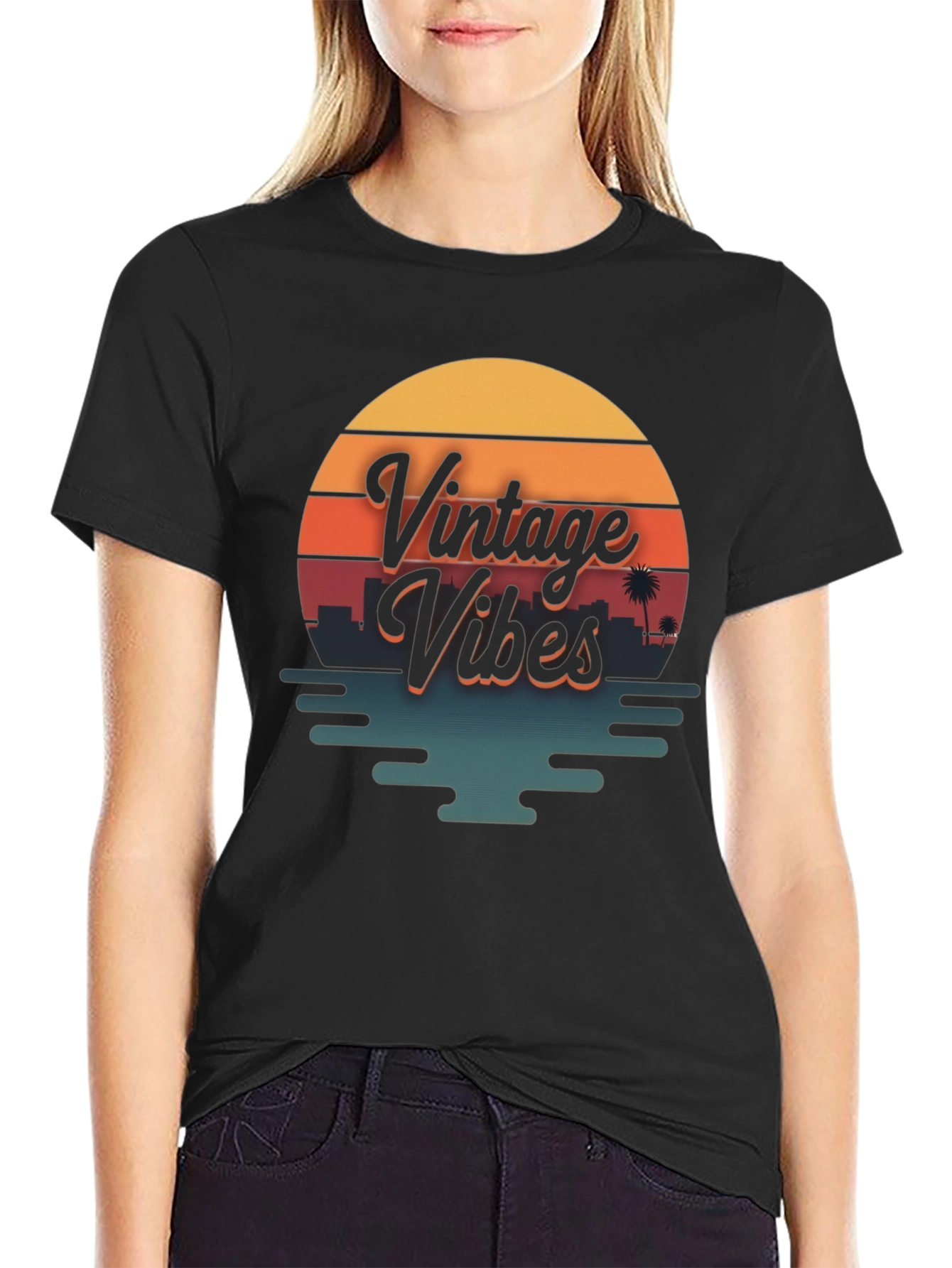 Vintage Vibes Graphic T-Shirt - Retro Sunset Design