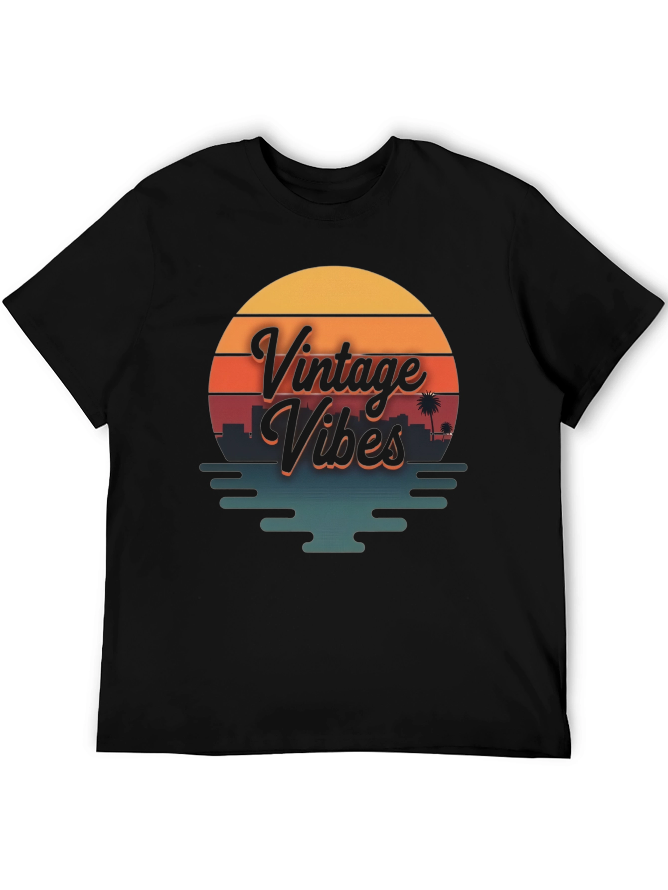 Vintage Vibes Graphic T-Shirt - Retro Sunset Design
