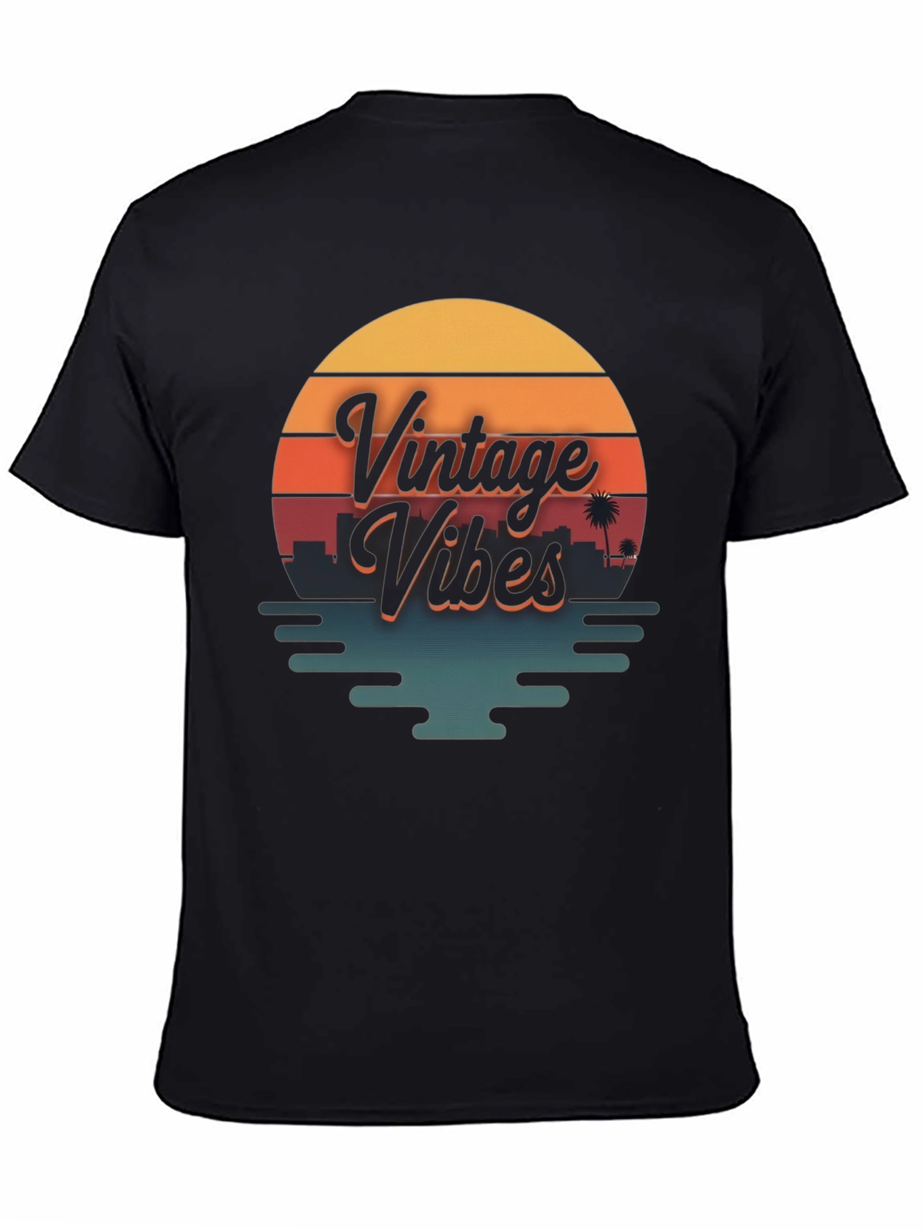 Vintage Vibes Graphic T-Shirt - Retro Sunset Design
