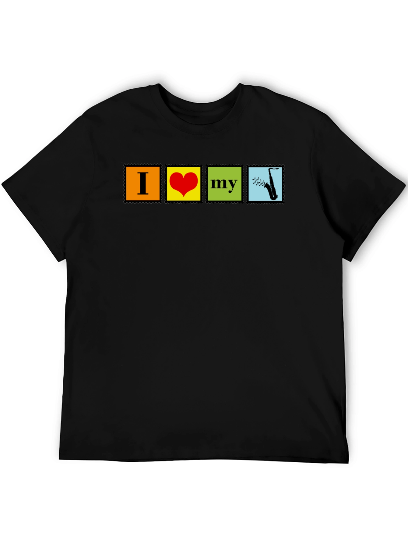 I Love My Saxophone Graphic Tee - Music Lovers T-Shirt