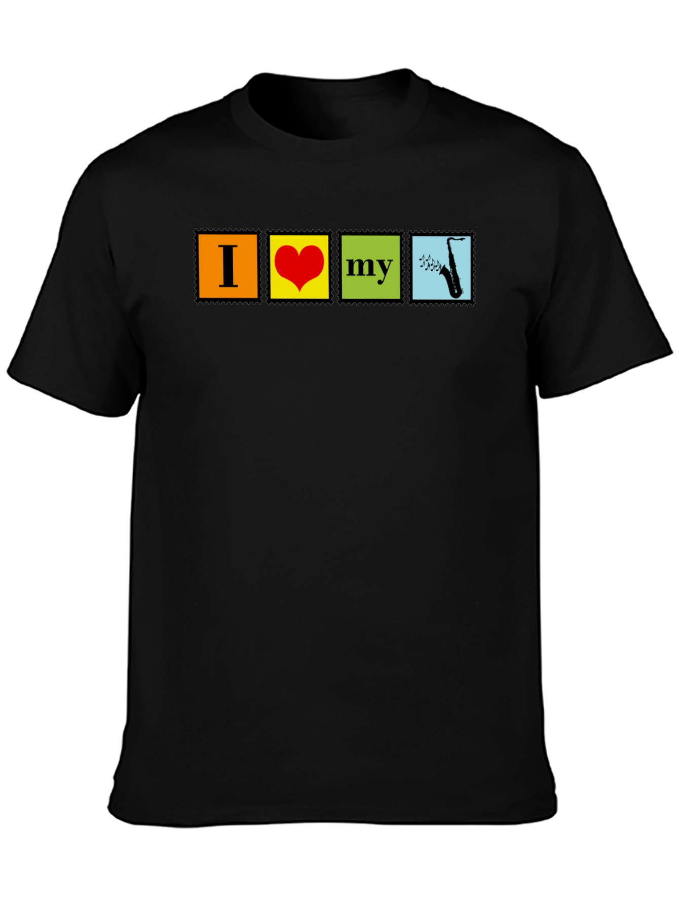 I Love My Saxophone Graphic Tee - Music Lovers T-Shirt
