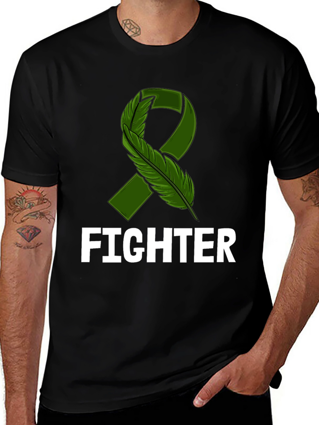 Fighter Ribbon Awareness T-Shirt - Support & Strength