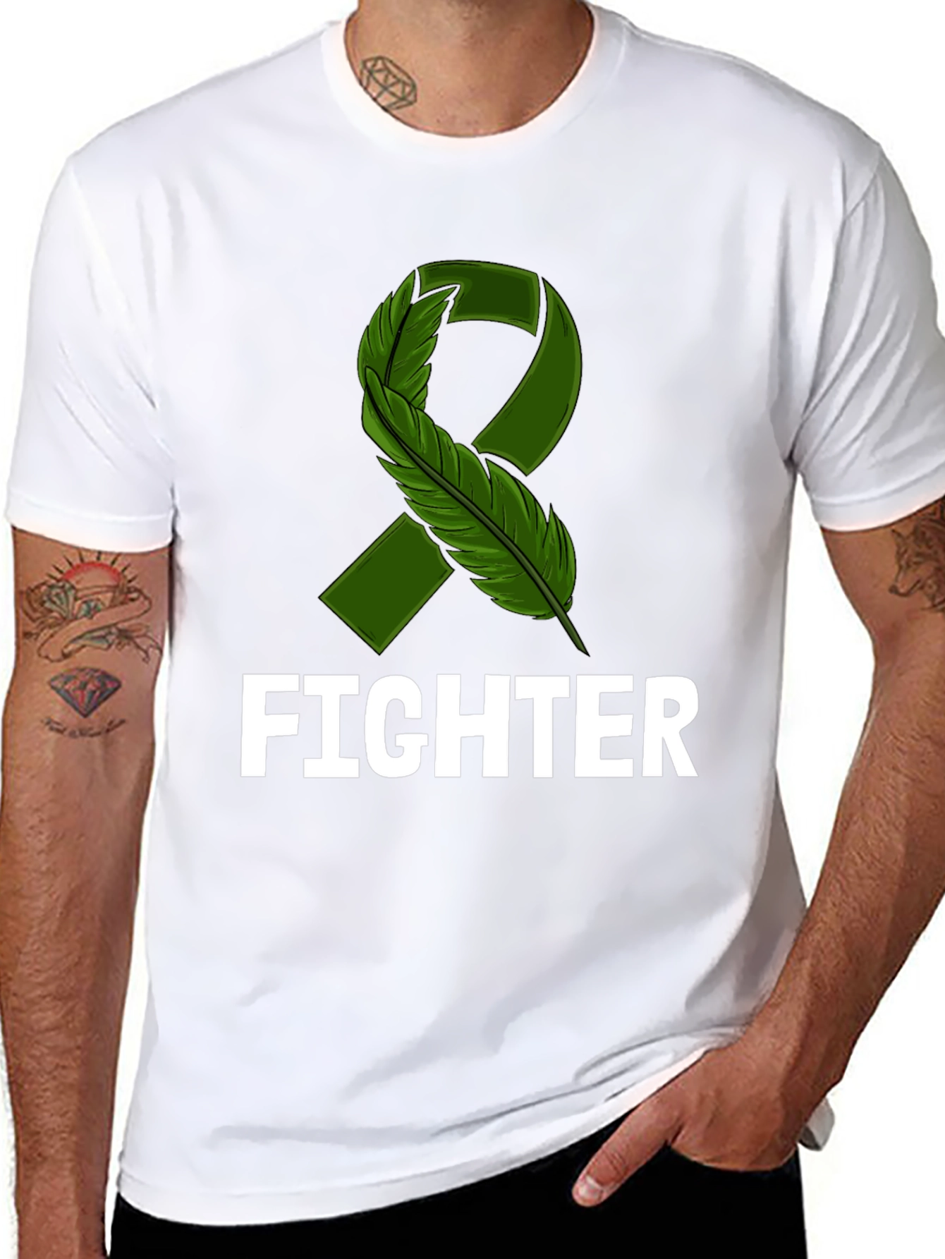 Fighter Ribbon Awareness T-Shirt - Support & Strength