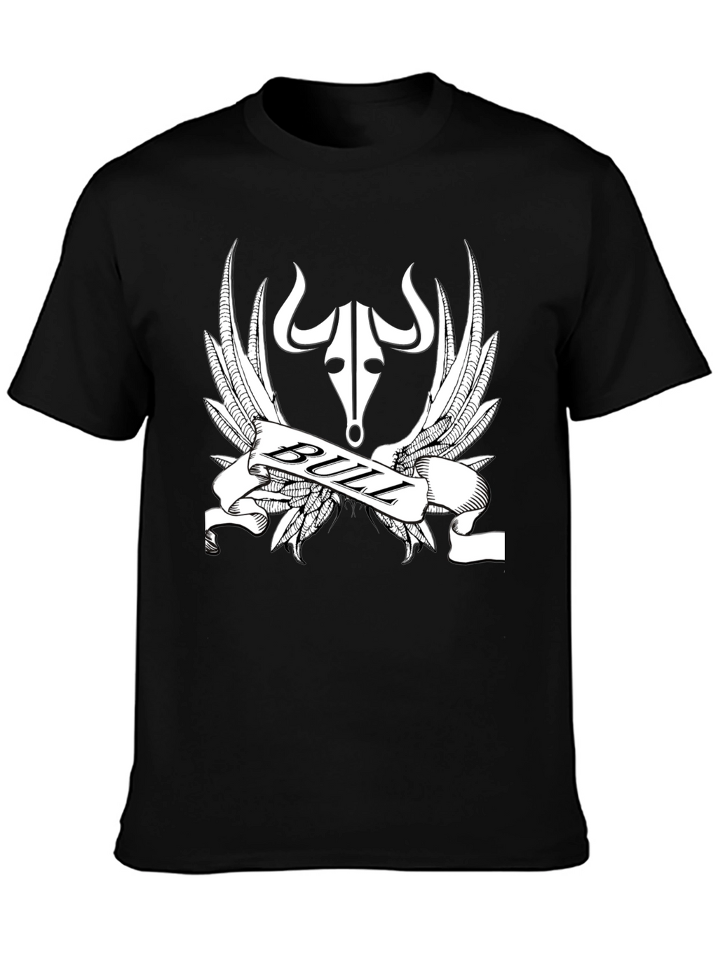 Bull Design Black T-Shirt