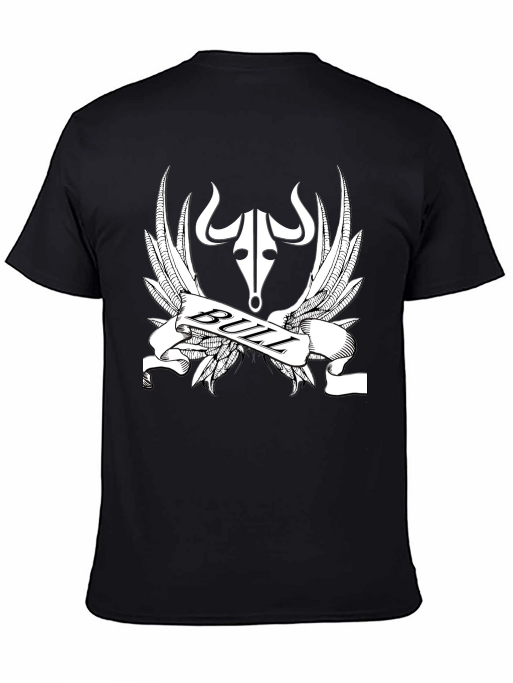 Bull Design Black T-Shirt