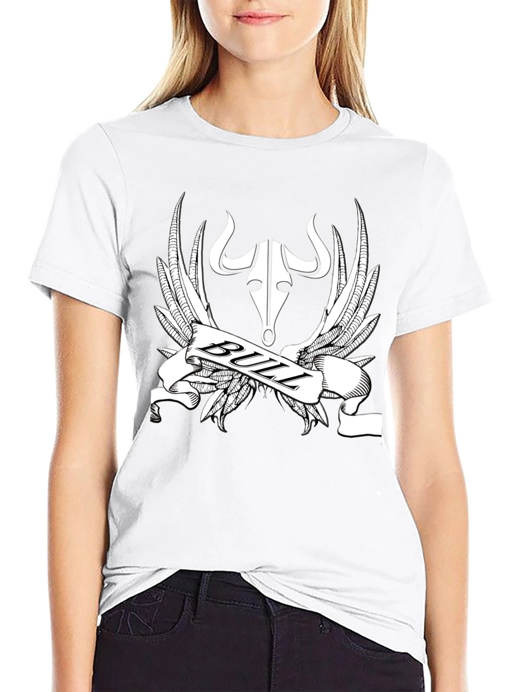 Bull Design Black T-Shirt
