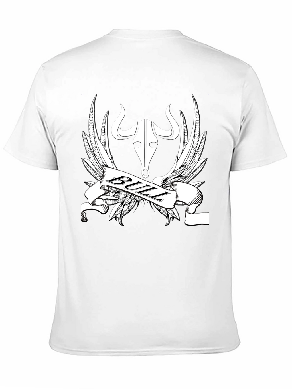 Bull Design Black T-Shirt