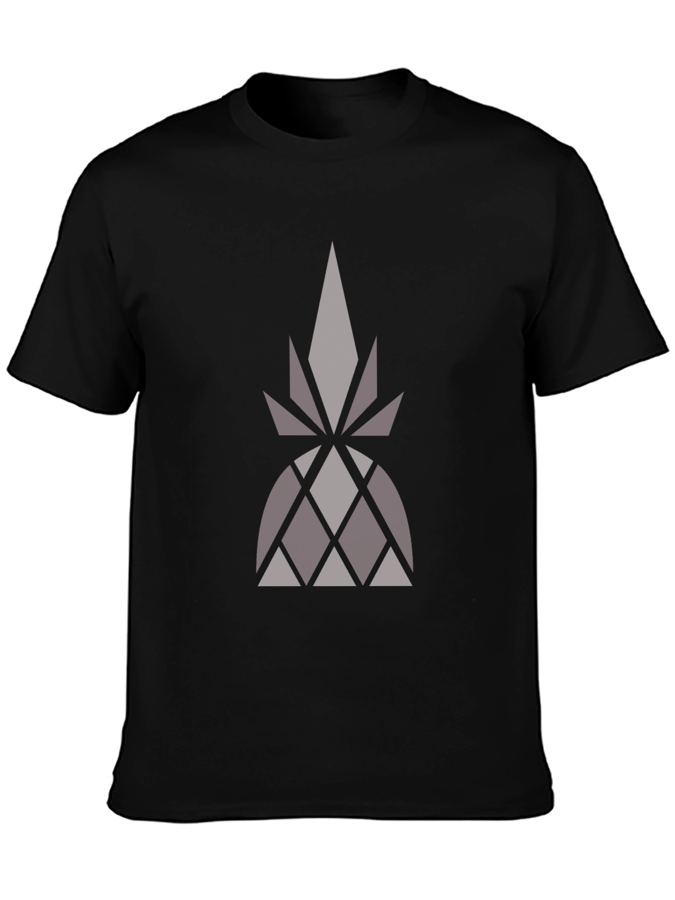 Geometric Pattern Black T-Shirt