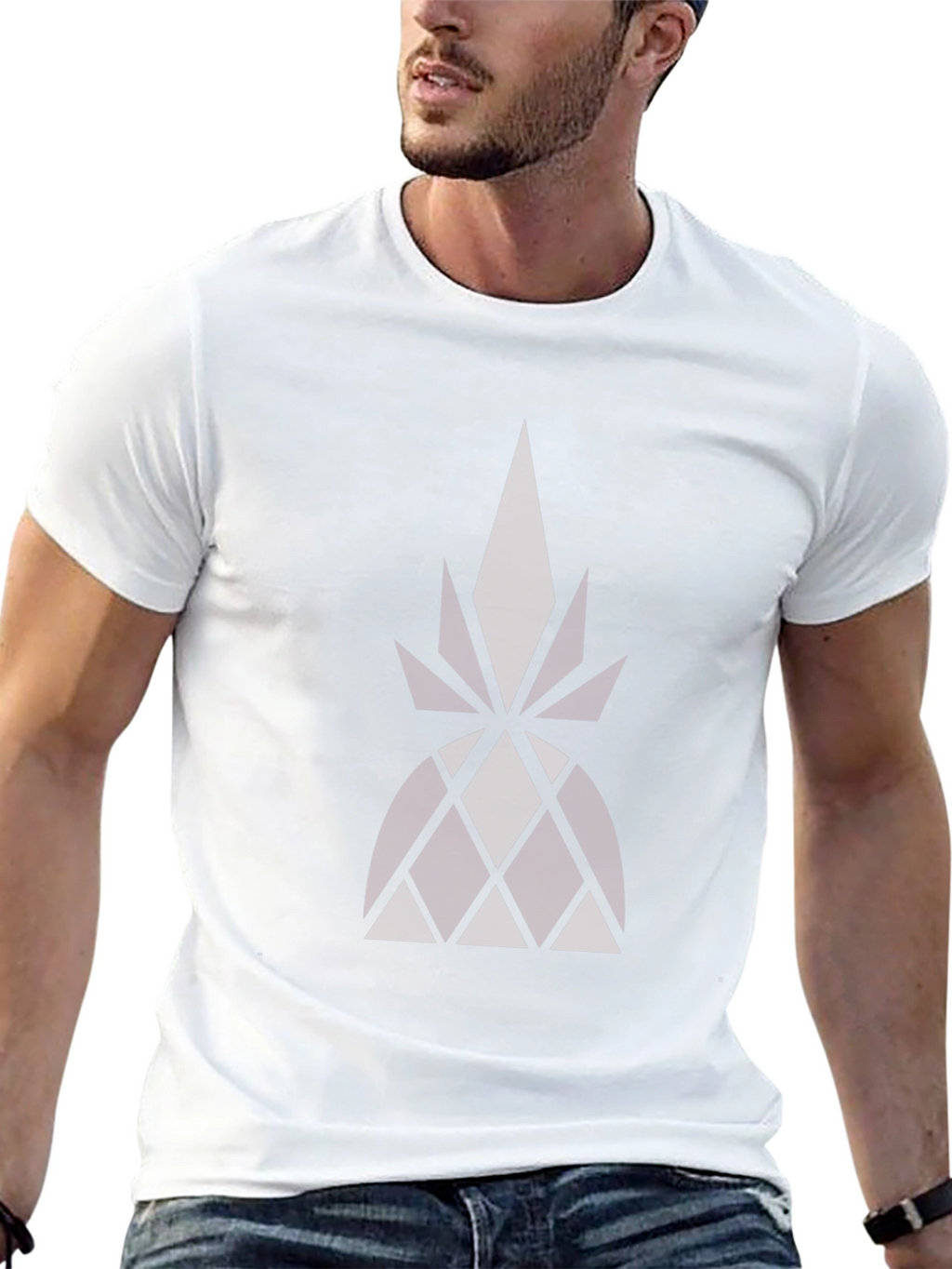 Geometric Pattern Black T-Shirt