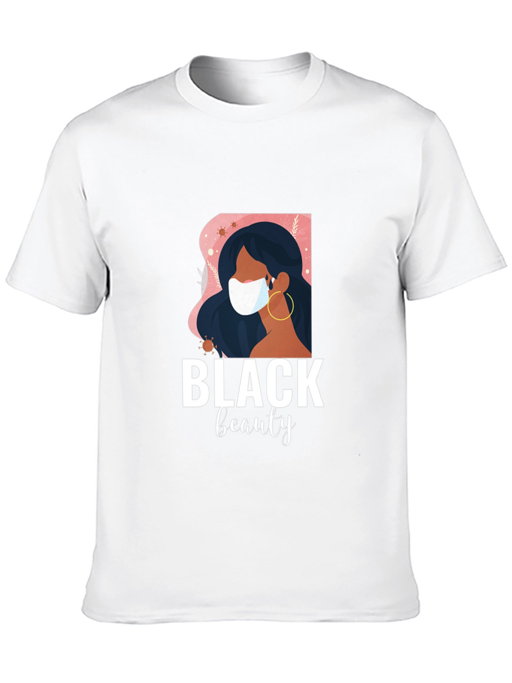 Black Beauty Graphic Tee - Stylish Masked Woman Design