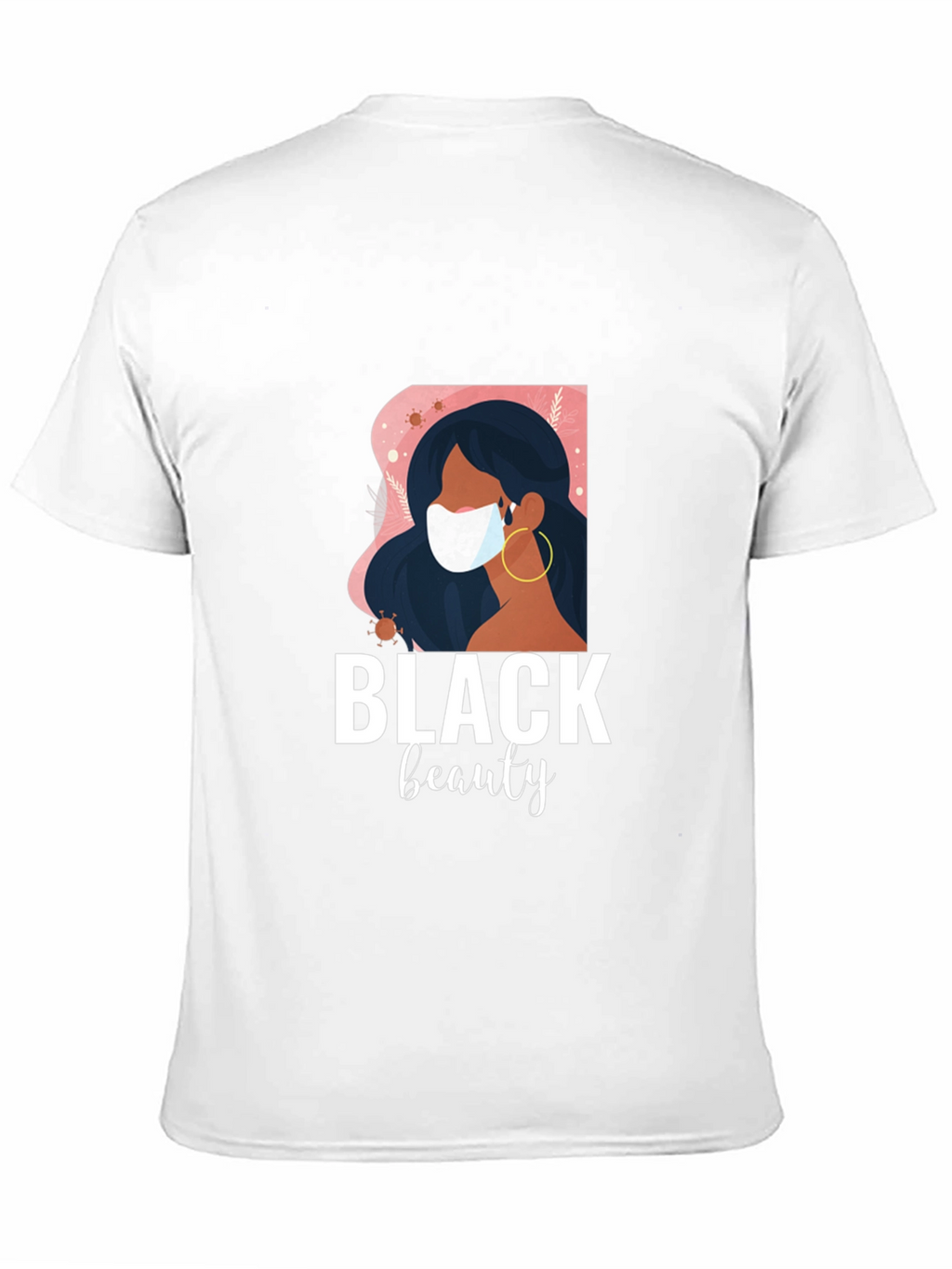 Black Beauty Graphic Tee - Stylish Masked Woman Design