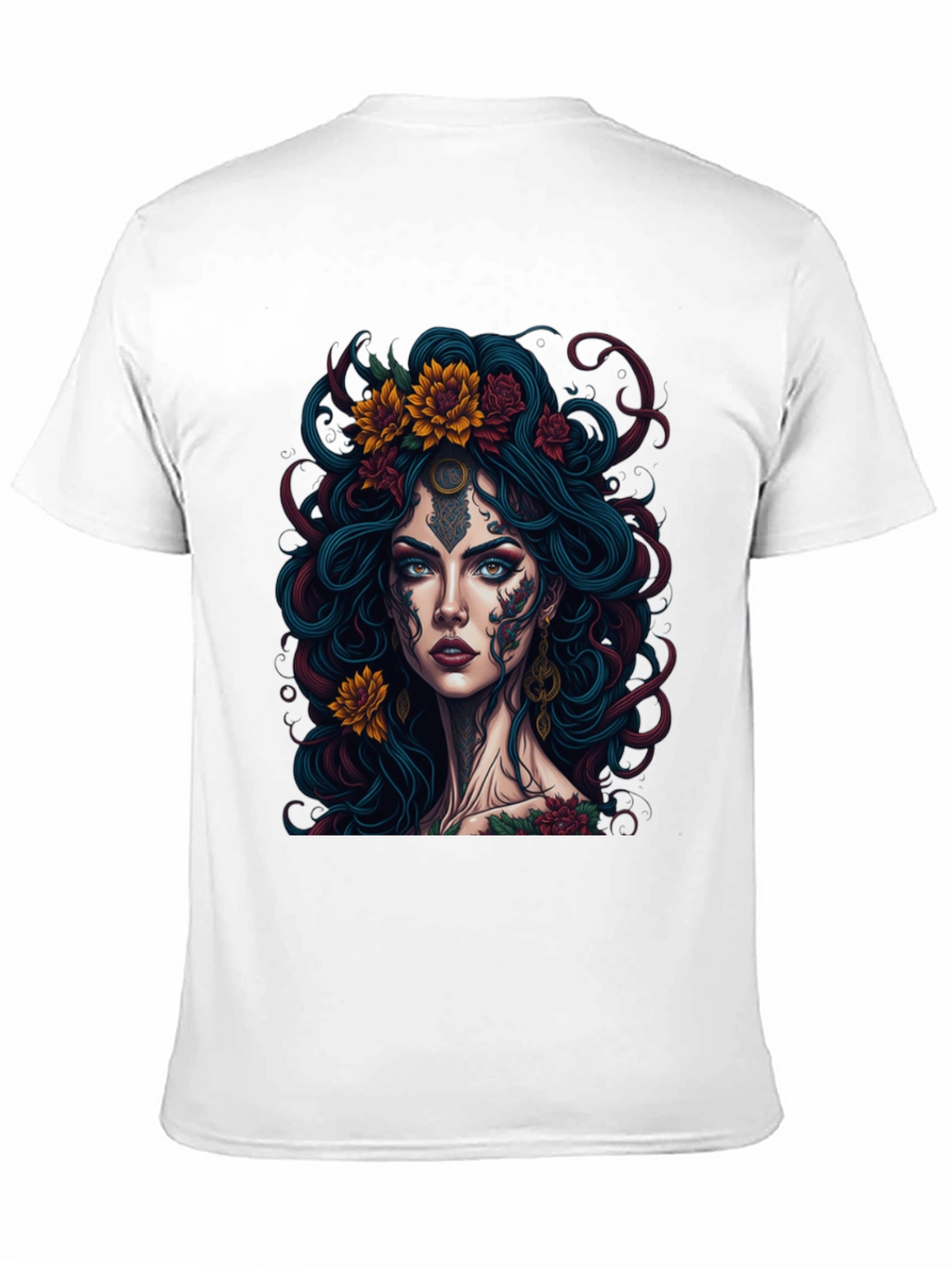 Mystic Floral Tattoo Graphic Tee