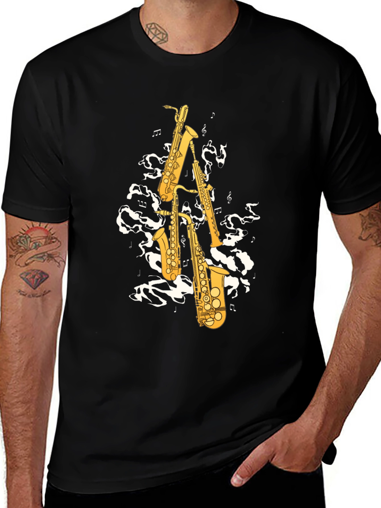 Saxophone Music Graphic T-Shirt